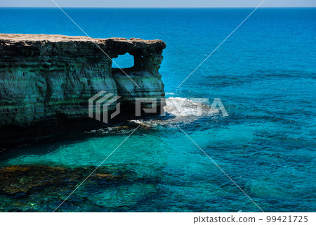 Sea caves near Ayia Napa, Mediterranean sea coast, Cyprus Sea caves near Ayia Napa, Mediterranean sea coast, Cyprus 99421725