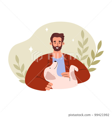 Emotional support by animal and pet therapy banner vector illustration isolated. 99421992