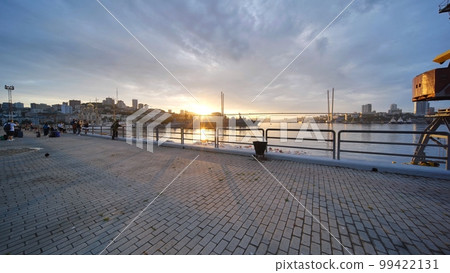 The panorama of downtown Vladivostok in the early morning. 99422131