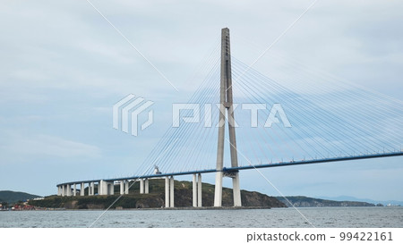 Vladivotok bridge. View from the moving ferry. Vladivotok bridge. View from the moving ferry. 99422161