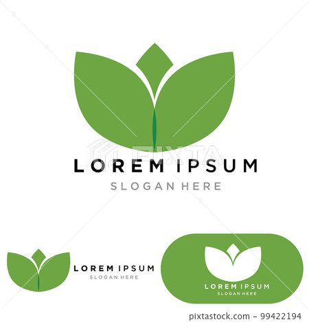 Leaf green logo and symbol vector 99422194
