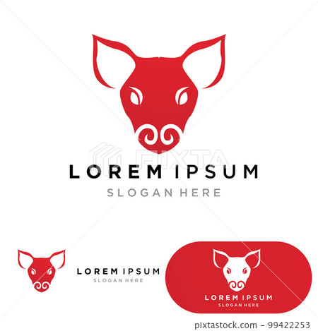 Pig logo and symbol vector template 99422253