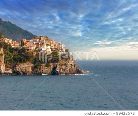 Summer Manarola view from Corniglia, Cinque Terre, Italy 99422578