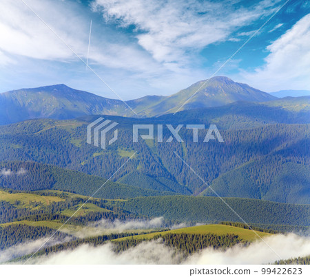 summer cloudy mountain landscape 99422623
