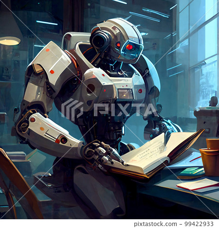 artificial intelligence replaced a living teacher at school, AI generated artificial intelligence replaced a living teacher at school, AI generated 99422933