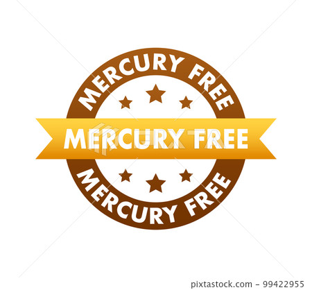 Mercury free sign, label. Vector stock illustration Mercury free sign, label. Vector stock illustration 99422955