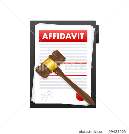 Affidavit statement document. Vector stock illustration. 99422963