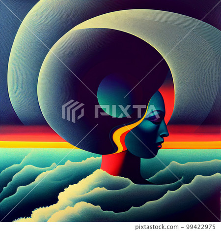high contrast surreal collage , Seasonal affective disorder concept. AI generated high contrast surreal collage , Seasonal affective disorder concept. AI generated 99422975