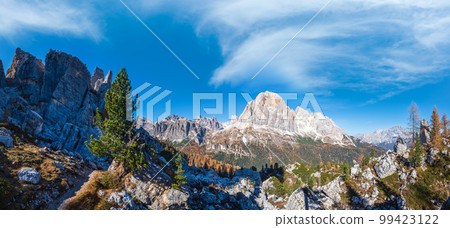 Autumn Dolomites mountain rocky view, Sudtirol, Italy 99423122
