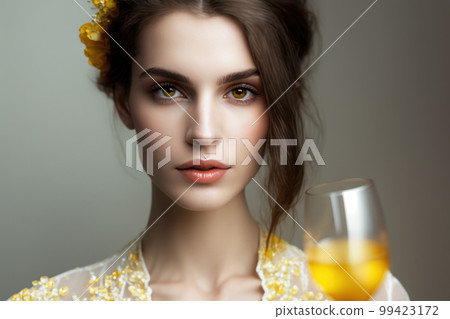 A beautiful woman's portrait 99423172