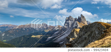 Autumn Seceda rock, Italy Dolomites 99423404