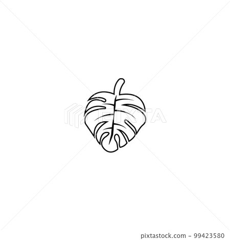monstera leaf icon. monstera leaf icon. 99423580
