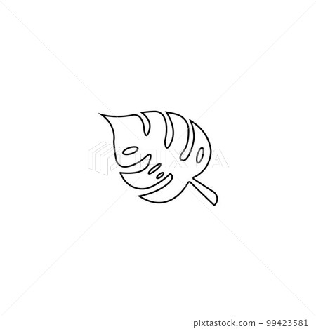 monstera leaf icon. 99423581
