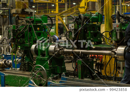 Workplace of an employee of a plant for the production of cardan shafts. Workplace of an employee of a plant for the production of cardan shafts. 99423858