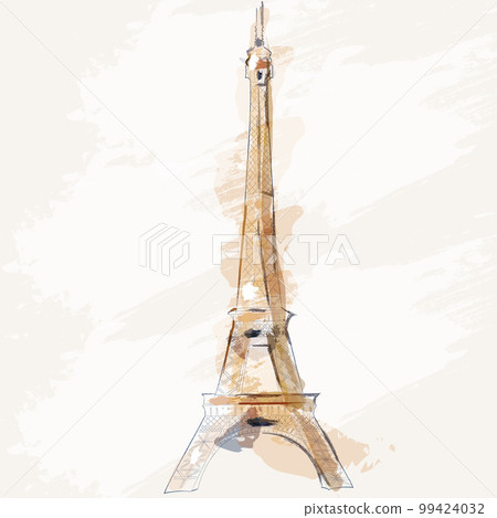 Eiffel Tower vector watercolor creative designs Eiffel Tower vector watercolor creative designs 99424032