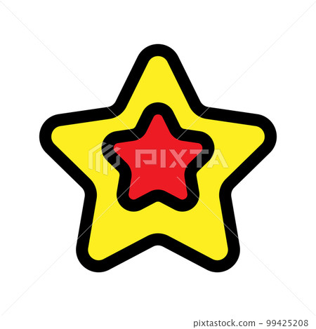 Super star icon line isolated on white background. Black flat thin icon on modern outline style. Linear symbol and editable stroke. Simple and pixel perfect stroke vector illustration 99425208