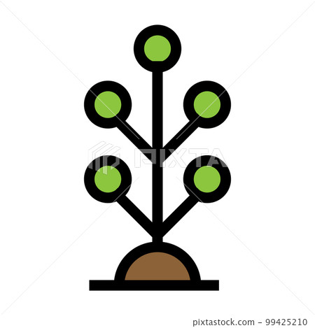 Bush icon line isolated on white background. Black flat thin icon on modern outline style. Linear symbol and editable stroke. Simple and pixel perfect stroke vector illustration 99425210