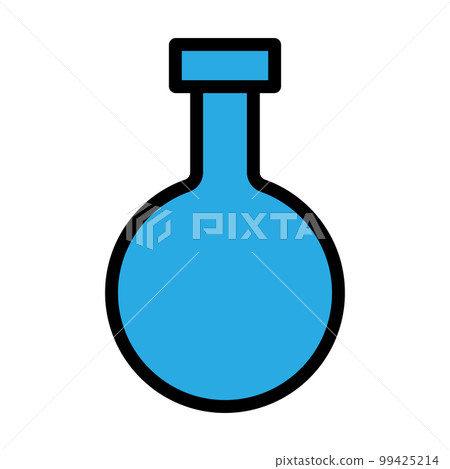 Lab flask icon line isolated on white background. Black flat thin icon on modern outline style. Linear symbol and editable stroke. Simple and pixel perfect stroke vector illustration 99425214
