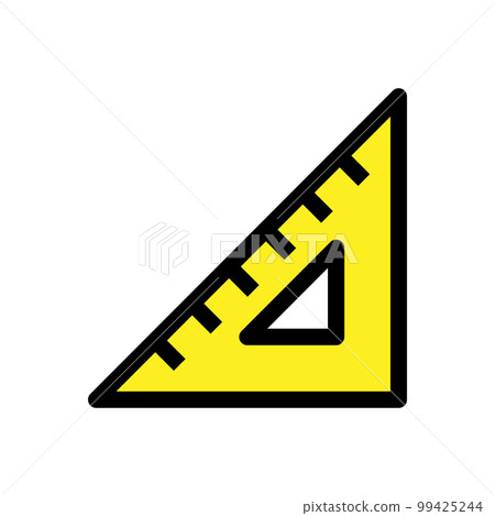 Education ruler icon line isolated on white background. Black flat thin icon on modern outline style. Linear symbol and editable stroke. Simple and pixel perfect stroke vector illustration Education ruler icon line isolated on white background. Black flat thin icon on modern outline style. Linear symbol and editable stroke. Simple and pixel perfect stroke vector illustration 99425244
