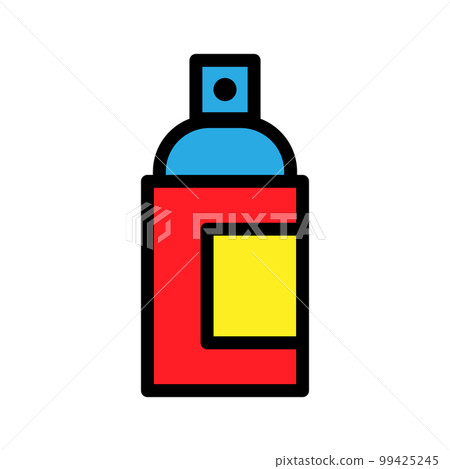Spray bottle icon line isolated on white background. Black flat thin icon on modern outline style. Linear symbol and editable stroke. Simple and pixel perfect stroke vector illustration 99425245