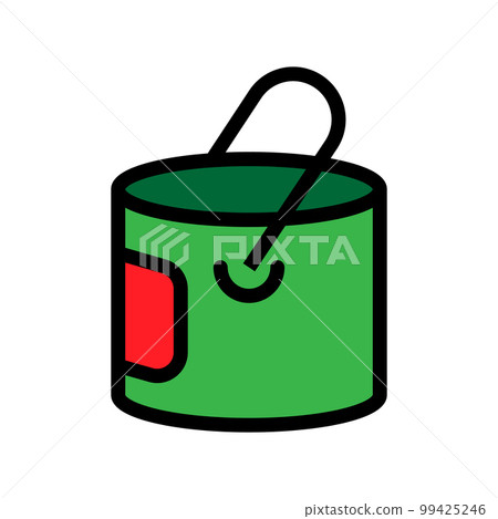 Color bucket icon line isolated on white background. Black flat thin icon on modern outline style. Linear symbol and editable stroke. Simple and pixel perfect stroke vector illustration Color bucket icon line isolated on white background. Black flat thin icon on modern outline style. Linear symbol and editable stroke. Simple and pixel perfect stroke vector illustration 99425246