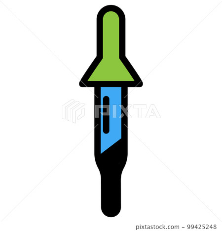 Color eyedropper icon line isolated on white background. Black flat thin icon on modern outline style. Linear symbol and editable stroke. Simple and pixel perfect stroke vector illustration 99425248