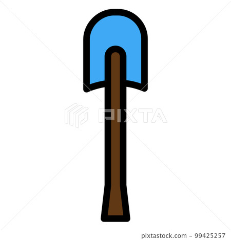 Shovel line icon isolated on white background. Black flat thin icon on modern outline style. Linear symbol and editable stroke. Simple and pixel perfect stroke vector illustration 99425257