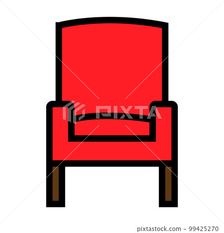 Cozy armchair icon line isolated on white background. Black flat thin icon on modern outline style. Linear symbol and editable stroke. Simple and pixel perfect stroke vector illustration. 99425270