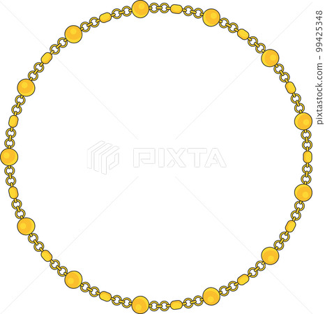 Round Chain frame. Circle chains border. Boho bracelet 99425348