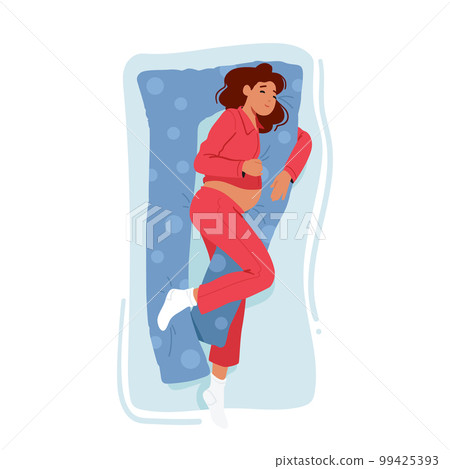 Restful Expectant Mom Sleeping With Special Pregnancy Pillow, Promoting Quality Rest For Both Mother And Baby Restful Expectant Mom Sleeping With Special Pregnancy Pillow, Promoting Quality Rest For Both Mother And Baby 99425393