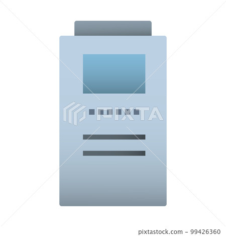 Isolated grey pc tower image Vector 99426360