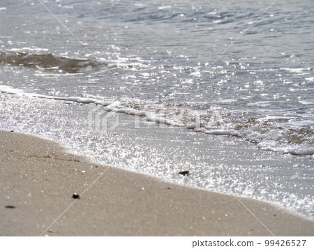 The beach that reflects the sunlight and sparkles. 99426527