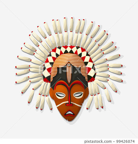 Wooden tribal mask 1 99426874
