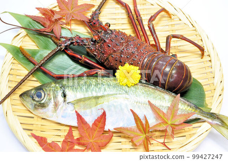 Spiny lobster and horse mackerel Spiny lobster and horse mackerel 99427247