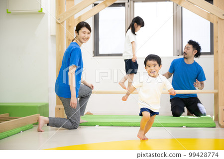 State of exercise in gymnastics class, nursery school, kindergarten, and rehabilitation 99428774