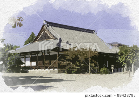 Watercolor-style Saidaiji Temple Aizendo, Nara City, Nara Prefecture 99428793