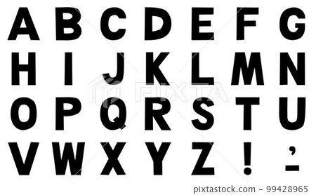 Set of alphabet uppercase loose font Set of alphabet uppercase loose font 99428965
