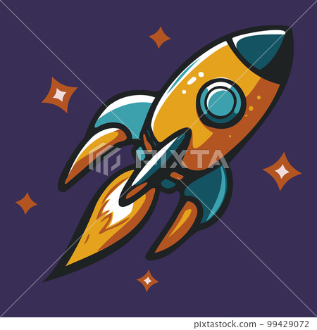 Illustration Spaceship Rocket Launch