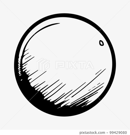 Vector Ball - Black and White Isolated Icon Vector Ball - Black and White Isolated Icon 99429080