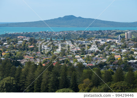 Rangitoto Island the largest volcano in Auckland, North Island, New Zealand. 99429446