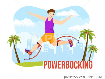 Powerbocking Sport Illustration with Jumping Boots for Web Banner or Landing Page in Extreme Sports Flat Cartoon Hand Drawn Templates Powerbocking Sport Illustration with Jumping Boots for Web Banner or Landing Page in Extreme Sports Flat Cartoon Hand Drawn Templates 99430161
