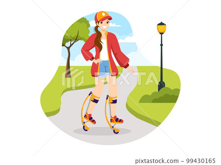 Powerbocking Sport Illustration with Jumping Boots for Web Banner or Landing Page in Extreme Sports Flat Cartoon Hand Drawn Templates Powerbocking Sport Illustration with Jumping Boots for Web Banner or Landing Page in Extreme Sports Flat Cartoon Hand Drawn Templates 99430165