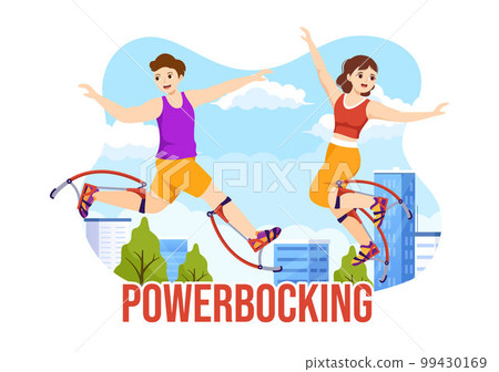 Powerbocking Sport Illustration with Jumping Boots for Web Banner or Landing Page in Extreme Sports Flat Cartoon Hand Drawn Templates Powerbocking Sport Illustration with Jumping Boots for Web Banner or Landing Page in Extreme Sports Flat Cartoon Hand Drawn Templates 99430169