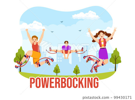 Powerbocking Sport Illustration with Jumping Boots for Web Banner or Landing Page in Extreme Sports Flat Cartoon Hand Drawn Templates Powerbocking Sport Illustration with Jumping Boots for Web Banner or Landing Page in Extreme Sports Flat Cartoon Hand Drawn Templates 99430171