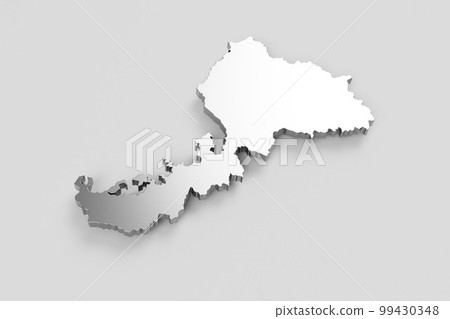 Three-dimensional bird view blank map Used for presentation materials Fukui Prefecture Three-dimensional bird view blank map Used for presentation materials Fukui Prefecture 99430348
