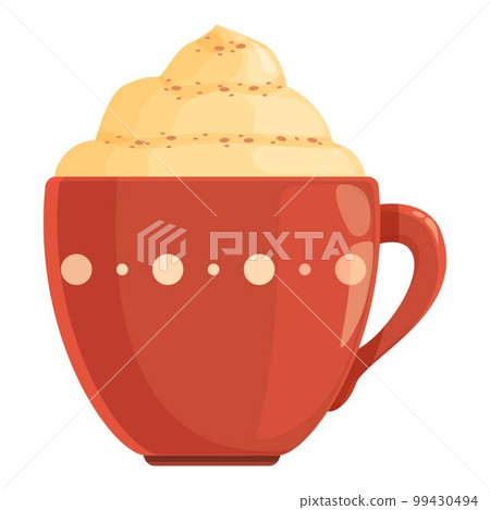 Menu spice latte icon cartoon vector. Pumpkin drink. Cream beverage 99430494