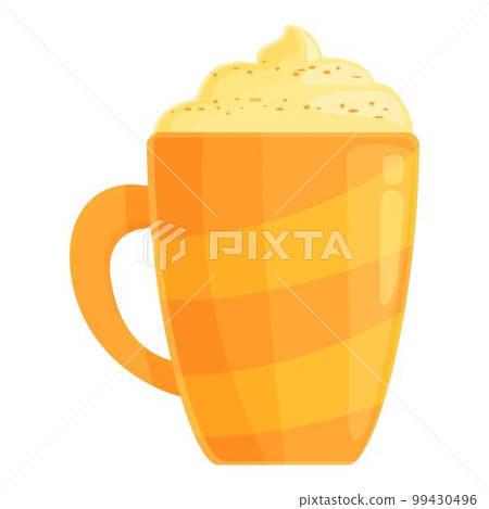 Cinnamon spice latte icon cartoon vector. Fall drink. Cream hot Cinnamon spice latte icon cartoon vector. Fall drink. Cream hot 99430496