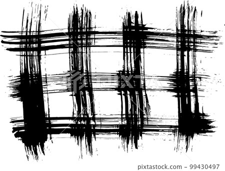 Hand Drawn Dry Brush Grid Seamless Pattern. 99430497
