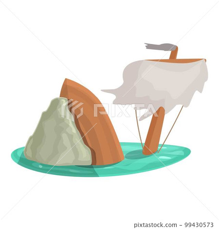 Sail shipwreck icon cartoon vector. Old ship. Ocean sailing Sail shipwreck icon cartoon vector. Old ship. Ocean sailing 99430573