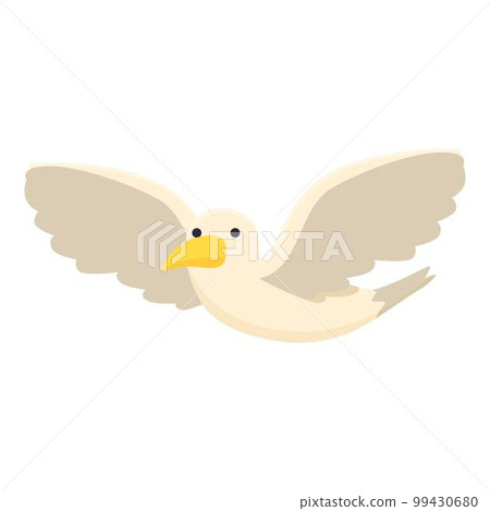 Sea bird fly icon cartoon vector. Port flight. Marine falcon 99430680